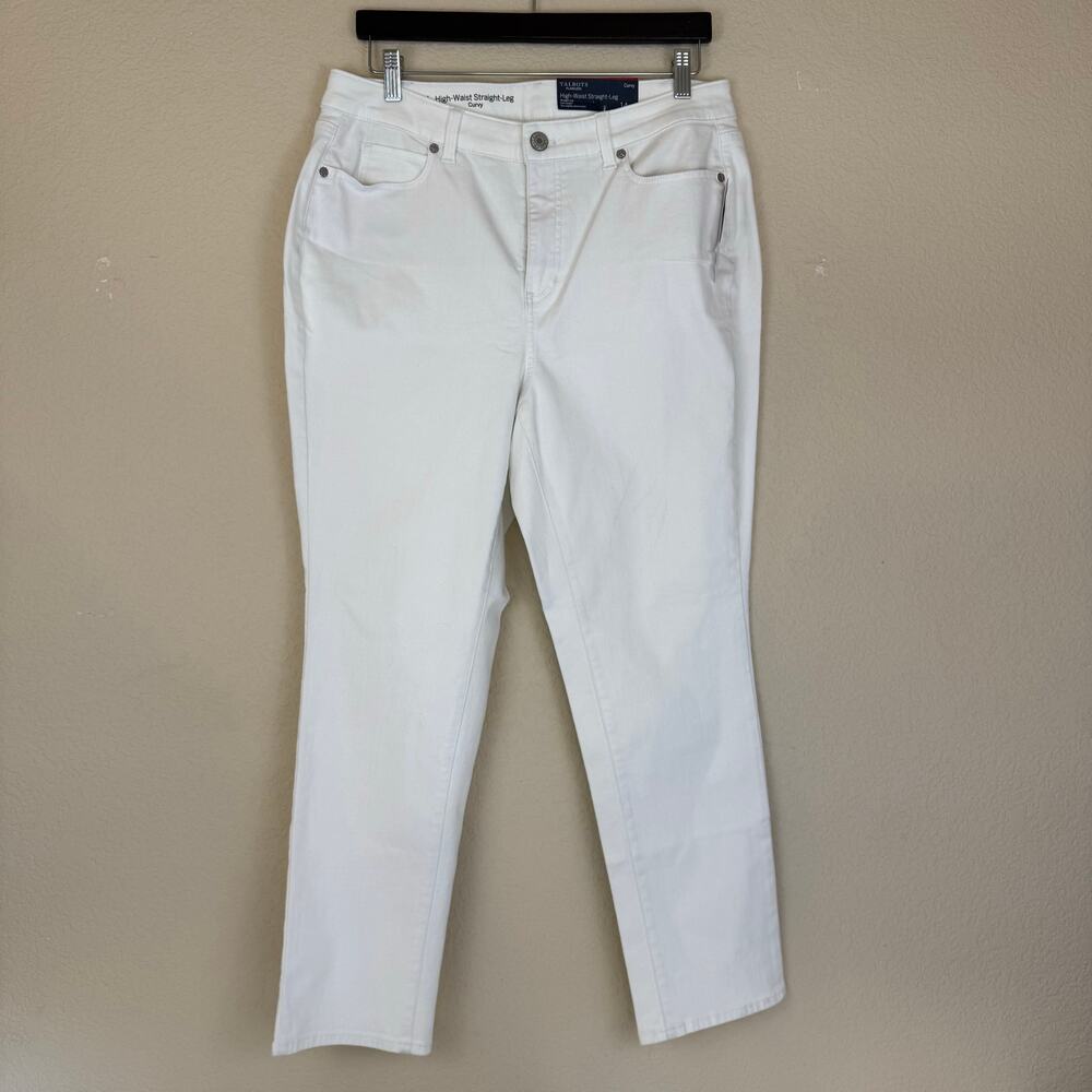 Talbots Flawless High Waist Straight Leg Curvy Jeans Women Size 14WP Petite Read